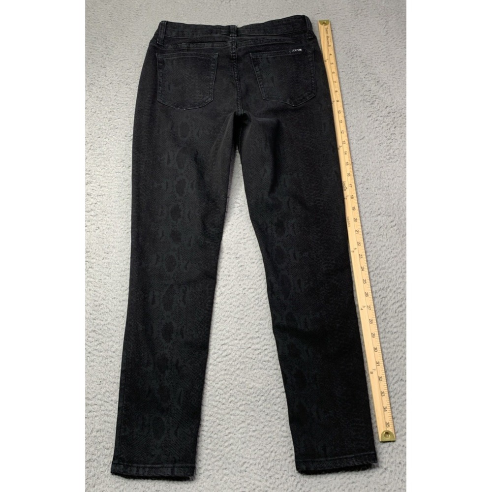 Joes Jeans Womens Size 29 Black Denim Mid Rise Cotton Blend Print Black Python - Picture 8 of 11